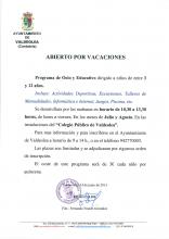 ANUNCIO APERTURA PLAZO INSCRIPCIONES